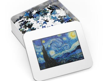 Van Gogh Starry Night Jigsaw Puzzle: Fine Art Gift Tin