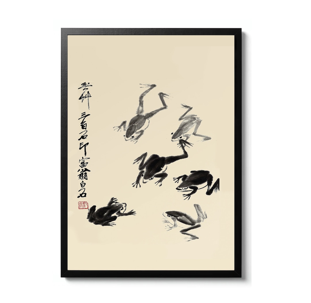 Matsumoto Hoji Frogs Art Print: Vintage Japanese Woodblock - Etsy