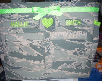 Handmade Air Force Diaper Bag unisex design your choice colors words custom
