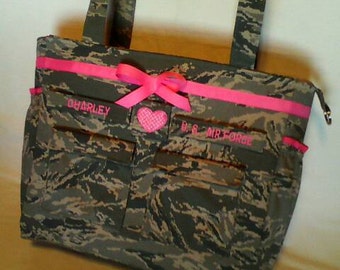 Handmade Air Force Diaper Bag unisex design your choice colors words custom