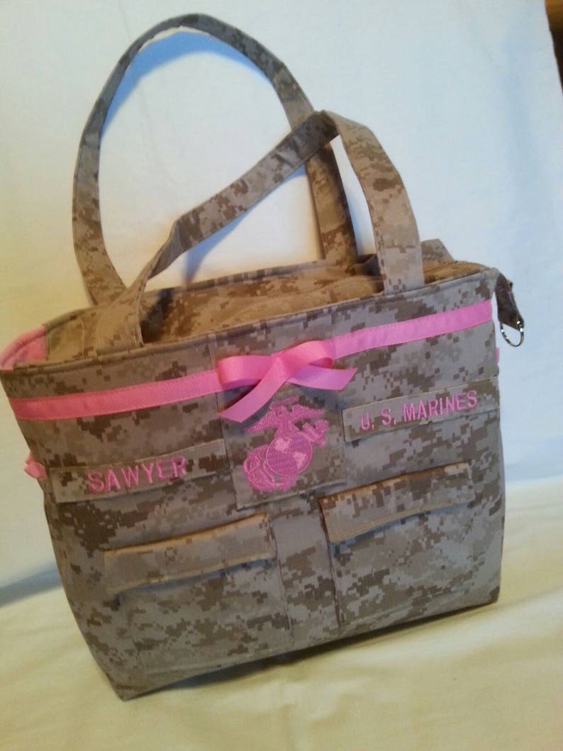 Best Desert Marine Military Diaper Bag With EGA Embroidery in Etsy
