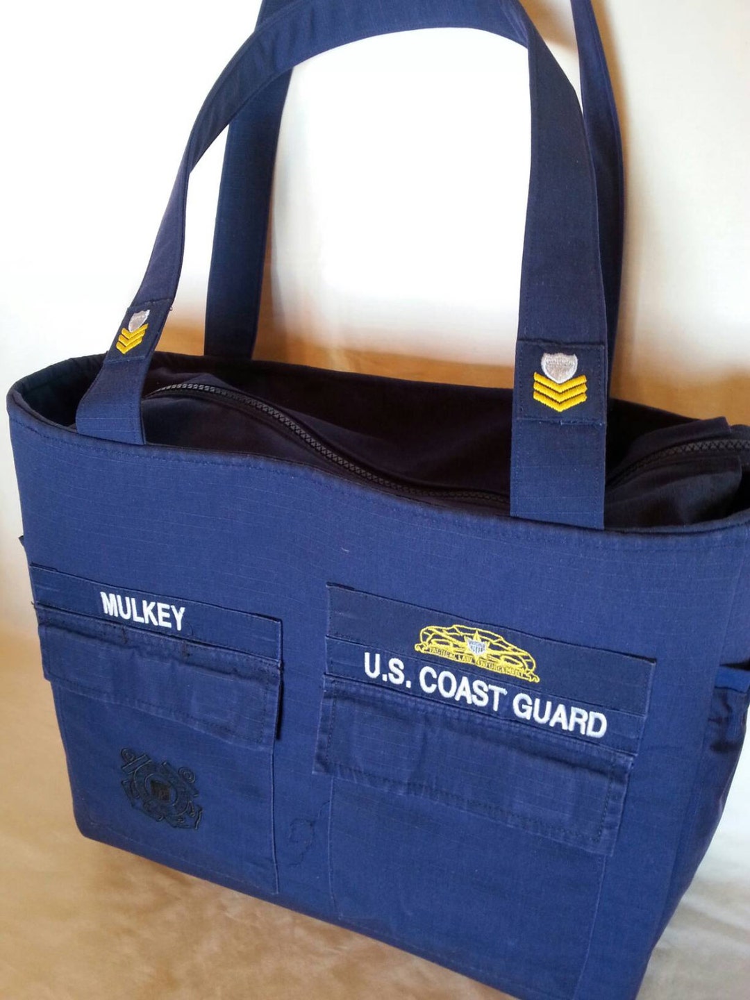 Handmade Coast Guard Diaper Bag Made From Your Uniform Custom Made One