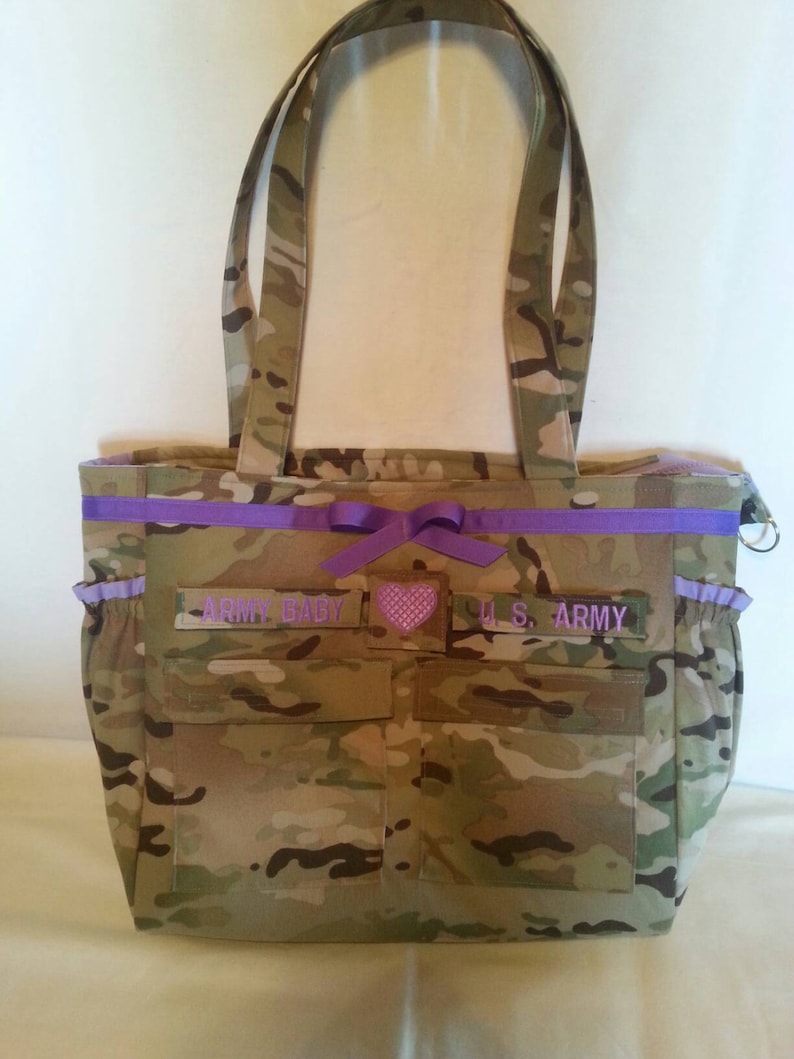 s embroideries trims You design the bag i make the bag makersgonnamake Unique Camo Army diaper bag handmade custom bag your choice color
