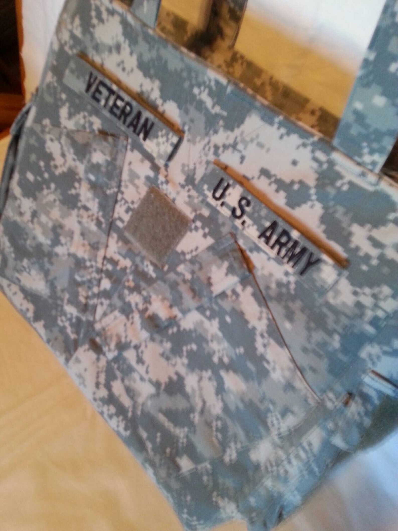 Army Veteran Gift for Veteran Handmade Army Uniform Bag Custom Etsy