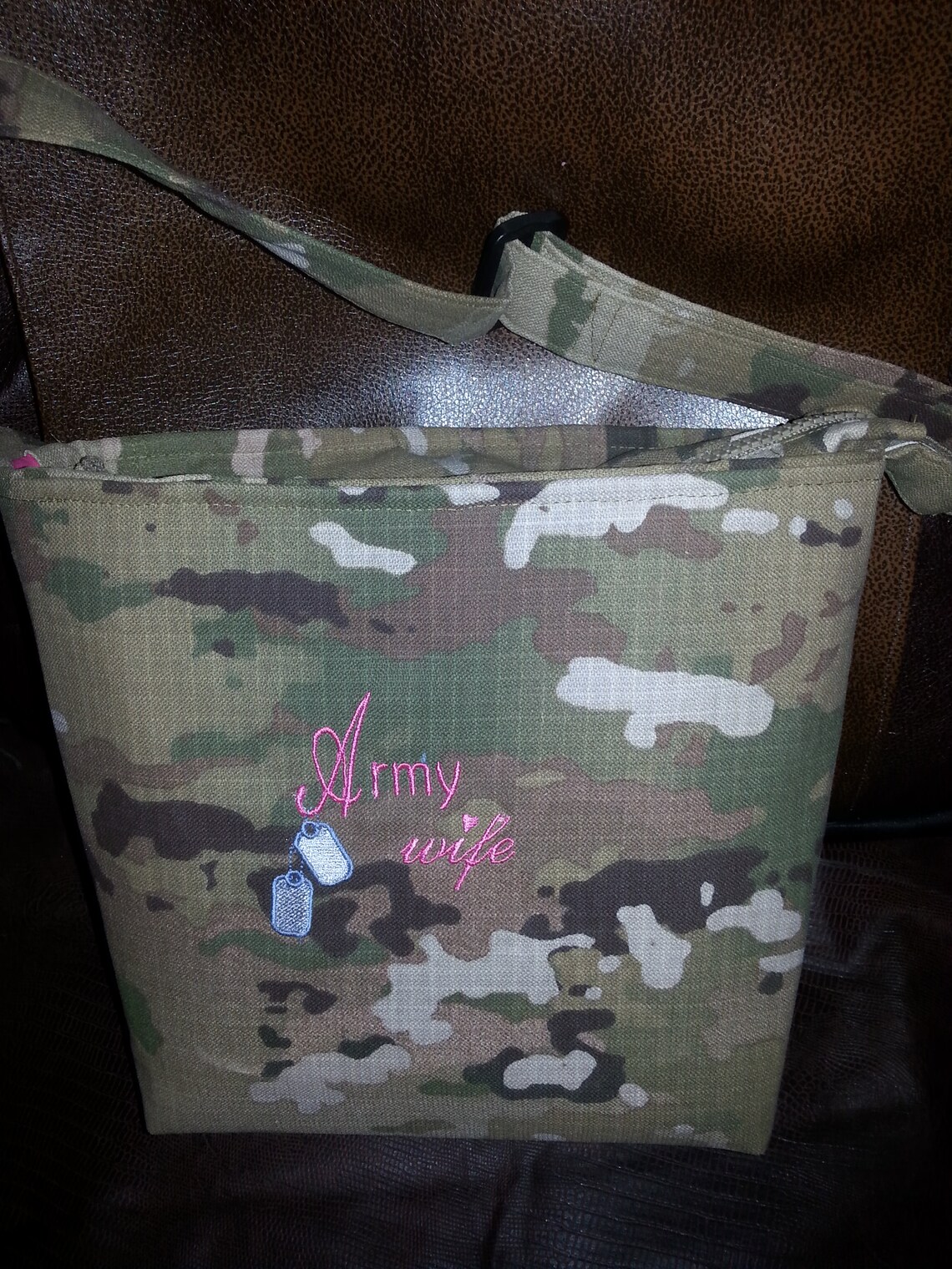 Handmade Army Wife Mom Custom Handbag Personalized Embroidery Etsy