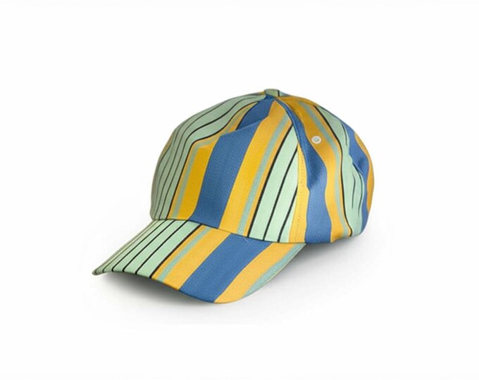 Featured listing image: Handmade Ikat Cap, Embroidered Organic Cotton Baseball Cap, Handwoven Design