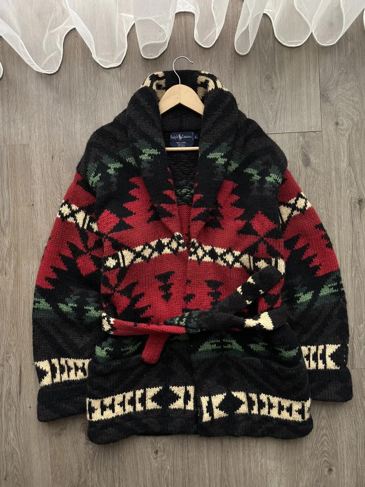 Vintage Polo Ralph Lauren Wool Country Aztec PRL Cardigan - Etsy