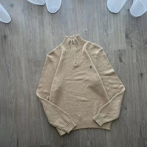 VTG Polo Ralph Lauren Beige Knit PRL  Sweater