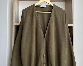 美品 vintage YSL イヴサンローラン ニット セーター カーディガン ビックサイズ 80~90年代 Yves Saint-Laurent diffusion hommes イヴ