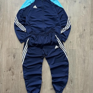 Vintage Navy Blue Adidas Tracksuit