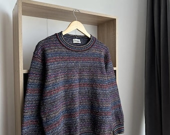 Vintage Missoni Sport veelkleurige wollen trui