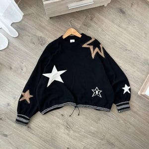 Vintage Bogner Black Wool Ws Ski Sweater