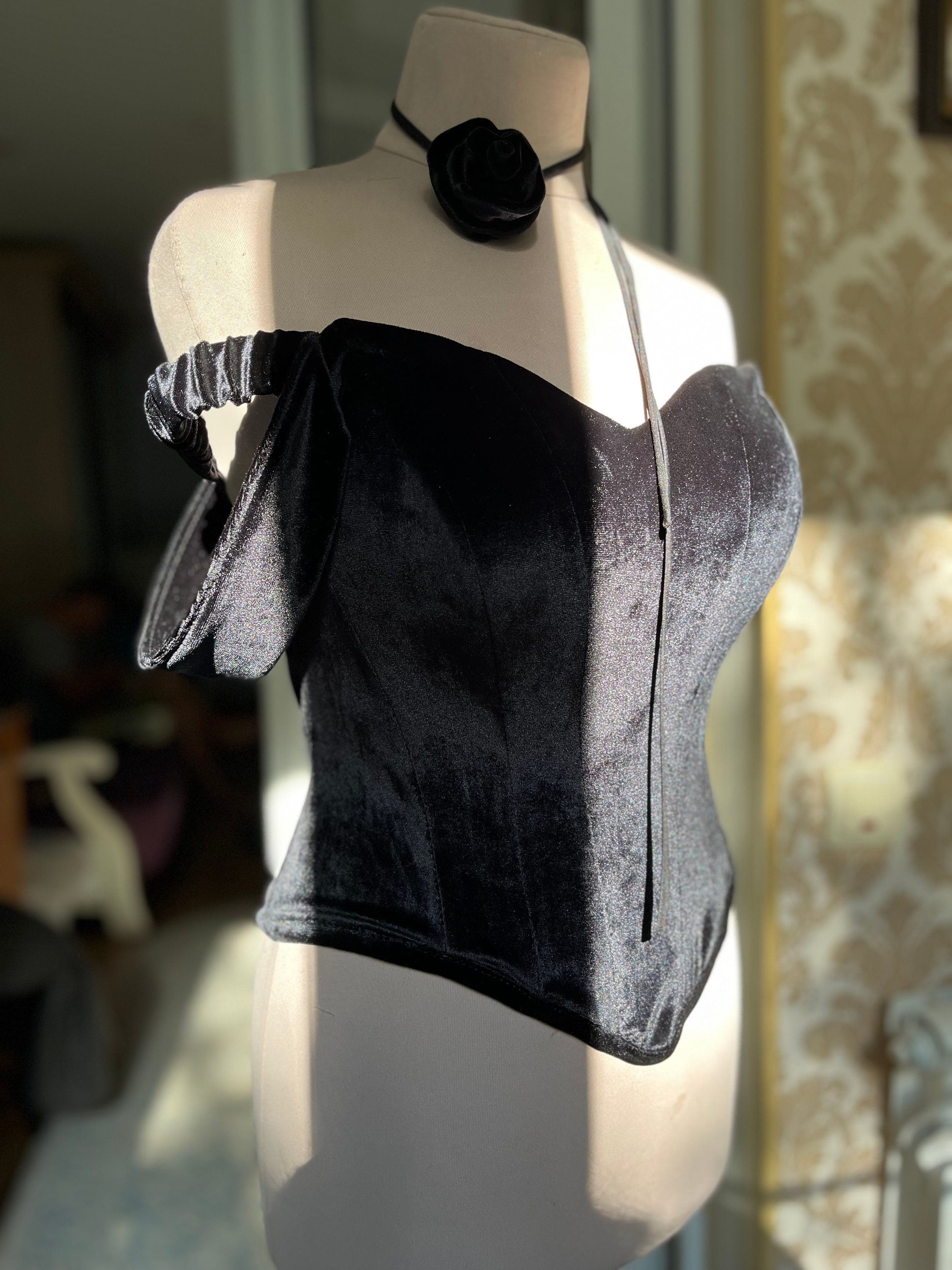 Leather Bustier Top With Straps Malapas Underbust Corset Killstar