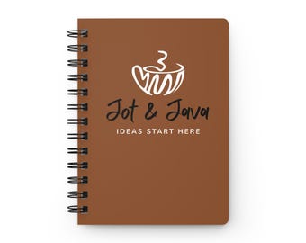 Diario encuadernado en espiral con firma de Jot y Java