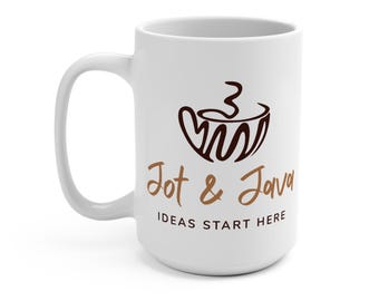 Jot and Java Coffee Mug