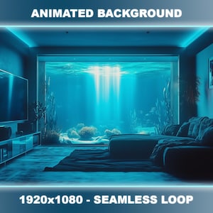 Animated Background for Twitch | Underwater Cozy Bubble Room | Ocean Ambiance | VTuber Background | Seamless Loop | Stream Overlay | OBS