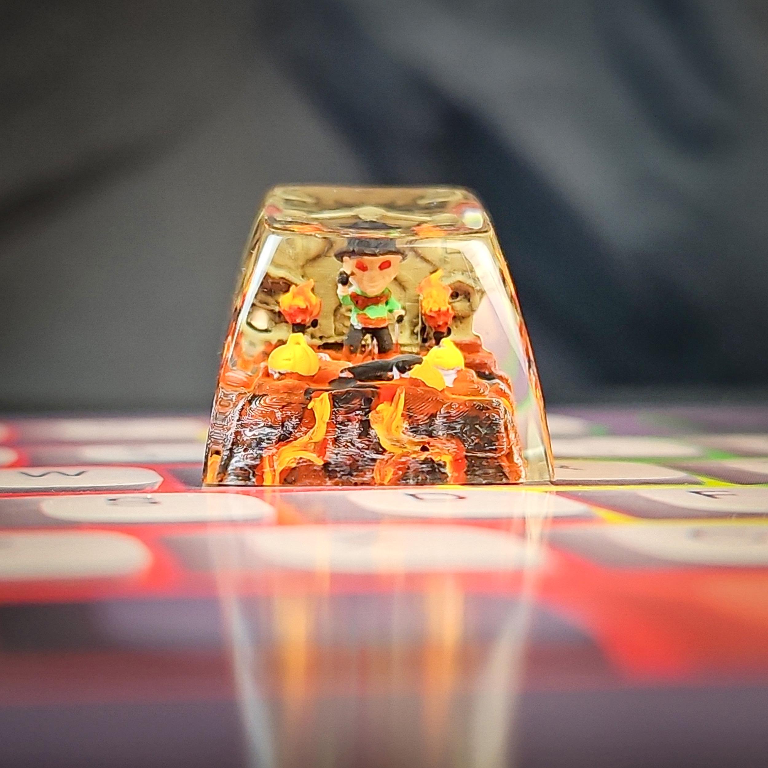 FRED.DY Halloween Keycap, Pumpkin Keycap, Custom Keycap, Character Keycap, Birthday Gift,Halloween Gift