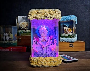 O-n-e Pie .ce Night Light,LuF .Fy Anime Handmade Epoxy Lamp, Birthday gift, amine epoxy lamp, Christmas Gift