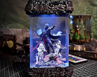 Darth Vader Resin Lamp, Starwar Handmade Epoxy Lamp, Birthday gifft, amine epoxy lamp, Halloween Gift, Christmas Gift
