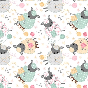 Fence Cotton Nursery Flannel Fabric Coral Crafts Gray Whimsy Animals Sheep for Quilting Nursery Flannel Fabric Teal Farm