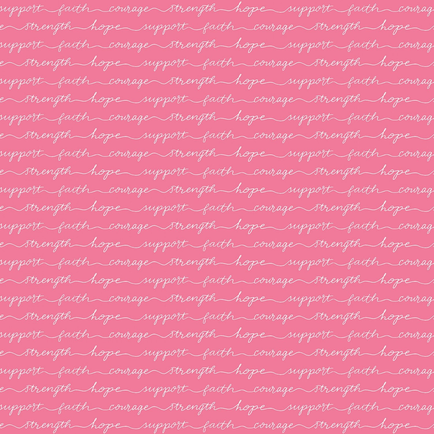 Hope In Bloom Pink Words Of Support, Pink Fabric Yardage by Katherine Lenius for Riley Blake Designs 43/44 Inches Wide