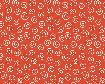Pen Pals Red/White Curls Cotton Fabric by Kim Schaefer for Andover Fabrics 44/45 inches wide