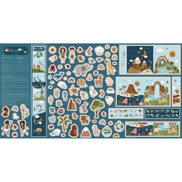 Felt Cloth Book Panel: Riley Blake Designs, Sewn Figures & Carrying Bag