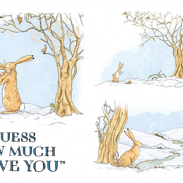 Guess How Much I Love You Children's Fabric Panel 24 x 44 Inches Wide Cotton from Cloth Works