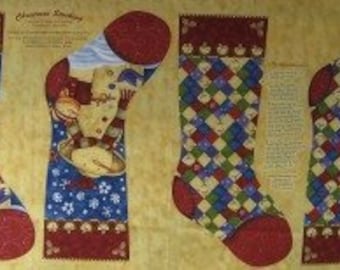 TWELVE DAYS CHRISTMAS, Christmas Stocking Panel, Holiday Fabrics, Holiday Fabric Panels from Henry Glass