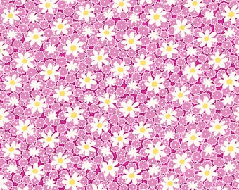Nana Mae 8 rosa packad prästkrage bomullstyg, 102 cm brett