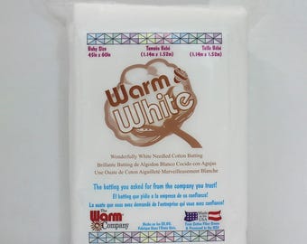 Warm & White Cotton Batting 45in x 60in from Warm and Natural
