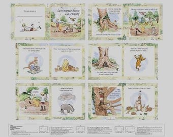 Winnie the Pooh Cotton Soft Cloth Book Panel by W.A. Dodge for Studio E Fabrics, 36 x 43 inches