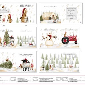 Little Readers 5, Hello Winter Kinder-Stoffbuchtafel von Dawn Rosengren für Studio E