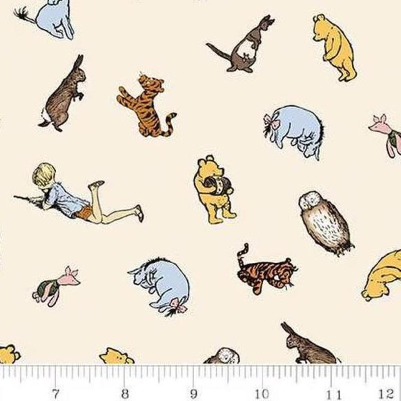 Winnie the Pooh Characters Cream, 43/44 Inches Wide Riley Blake Designs ...