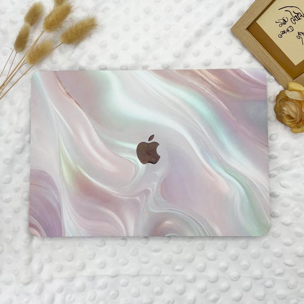 Pearl pattern Matte MacBook Cover Case for Pro 16/15/14/13,Neo A18,Hard Laptop Protect Case for Macbook Air 11/13/15  2024 2025 2026