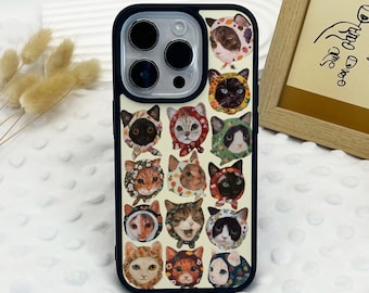 Lovely Kitten Phone Case For iPhone Air iPhone 17 16 15 14 13 12 11  iPhone Pro/Pro Max Case  iPhone Mini Case XR XS MAX  Customizable Gift