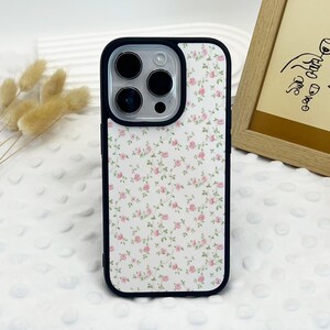 Rosa Blumen Handyhülle für iPhone Air iPhone 17 16 15 14 13 12 11 iPhone Pro/Pro Max Hülle iPhone Mini Hülle XS MAX SE2020 Anpassbares Geschenk