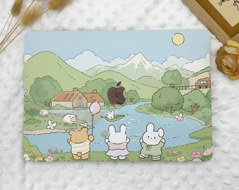 Bunny and Bear MacBook Cover Case for Pro 16/15/14/13,Neo A18, Hard Laptop Protect Case for Macbook Air 11/13/15  2024 2025 2026