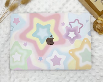 Colored star MacBook Cover Case for Pro 16 Pro 15 Pro 14 Pro 13,Macbook Neo,Hard Laptop Protect Case for Macbook Air 11/13/15 2023 2025 2026