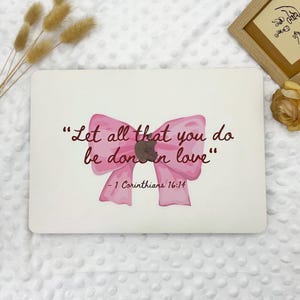 Scripture Pink Bow MacBook Cover Case for Pro 16/15/14/13,Neo A18, Hard Laptop Protect Case for Macbook Air 11/13/15  2024 2025 2026