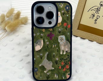 Jolie coque de téléphone chat pour iPhone Air iPhone 17 16 15 14 13 12 11 iPhone Pro/Pro Max coque iPhone Mini XR XS MAX SE2020 cadeau personnalisable