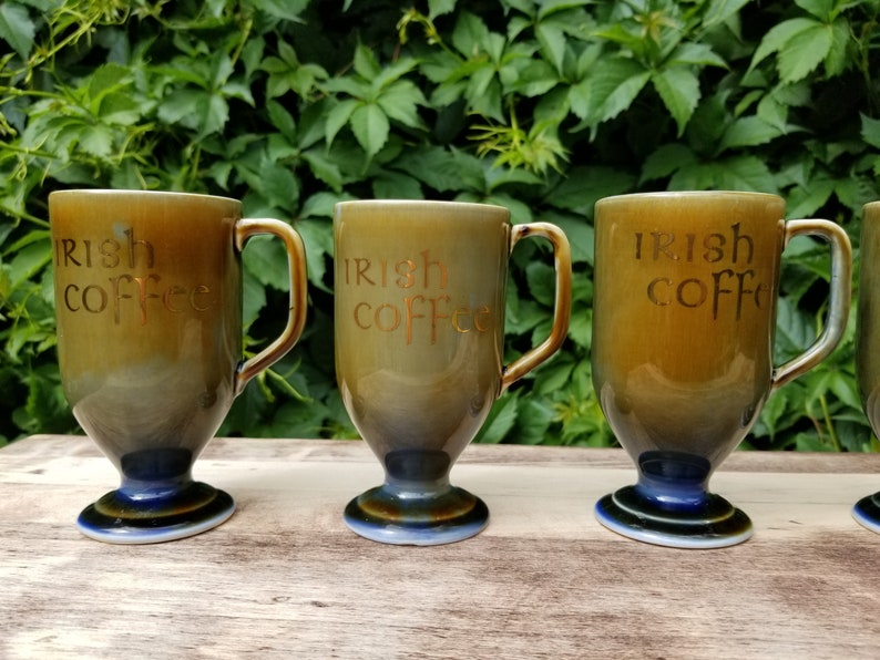 Irish Coffee Mugs by Wade set of 6 made in Ireland Vintage Etsy