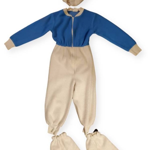 Children's Smurf Costume, by Sears Canada, Size 6, vintage smurf bodysuit,pyjama