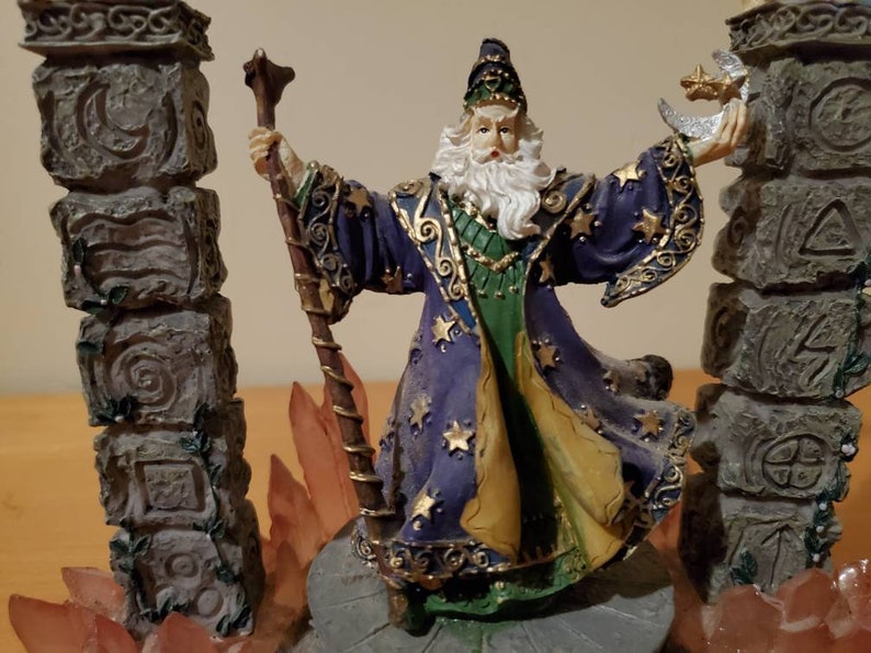 Home Décor Statues Resin Wizard Statue 1 Magical Fantasy Decor