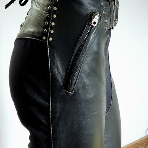 Harley Davidson Studded Leather Pants Size 4 by C&J Collections