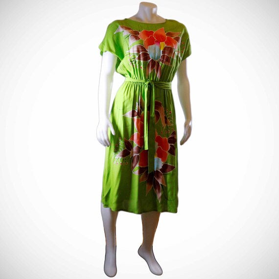Vintage Rayon Batik Dress: Handmade Floral Mademoiselle Bahamas (size  Medium) - Etsy