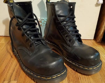 Doc Marten Airwair Industrial, size 8, made in England, steel toe boots