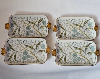 Vintage set of 4 porcelain ashtrays Royal Heidelberg Winterling Bavaria