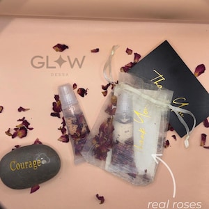 Peppermint Rose Lip Gloss - Hydrating Lip Gloss with Real Roses , For Senstive Skin, Handmade, Natural, Vegan, Cruelty Free, Glowdessa