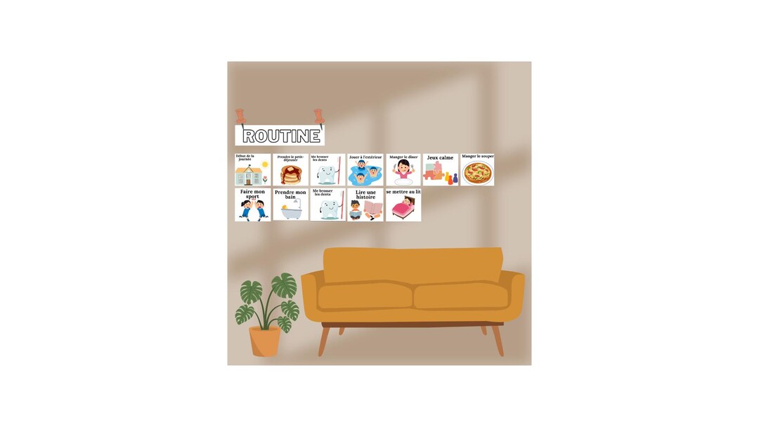 Kids Pictogram Routine Routine Planner for Kids: Educational Pictograms PDF - Etsy